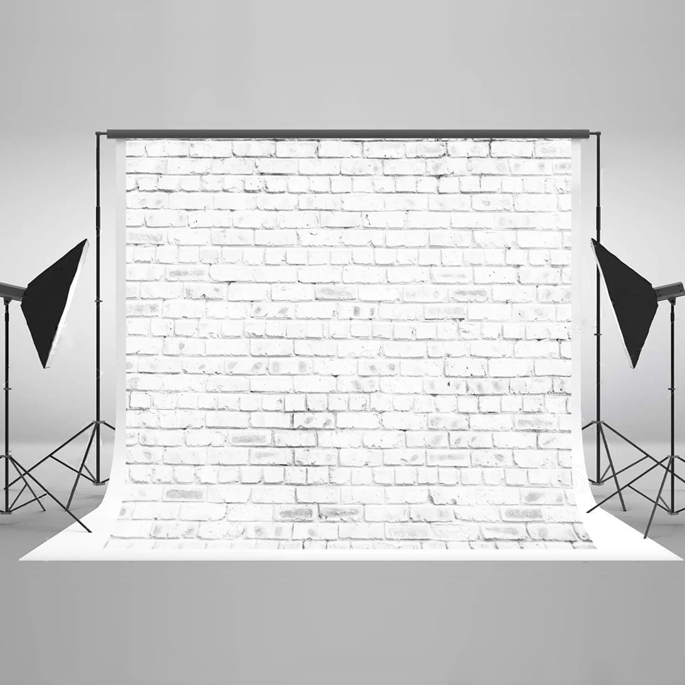 Kate 10x10ft белый кирпичная стена Фон фотографии Бесшовные фоны для фотостудии Белая стена винтажная стена
