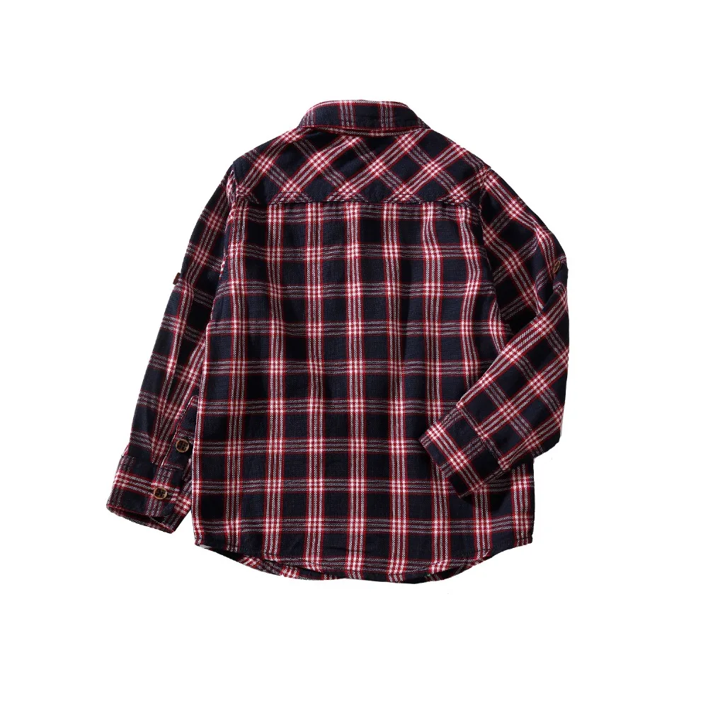 Budermmy Boys Shirt for Kids Cotton 2018 New Fashion Long-Sleeved Plaid Boy Baby Shirts Children's Casual Infant Clothing | Мать и