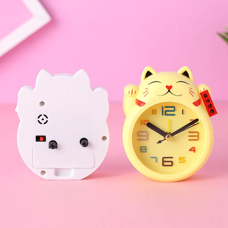 Лучшие продажи 2018 продукт с изображением из мультфильма Lucky Cat настольные часы