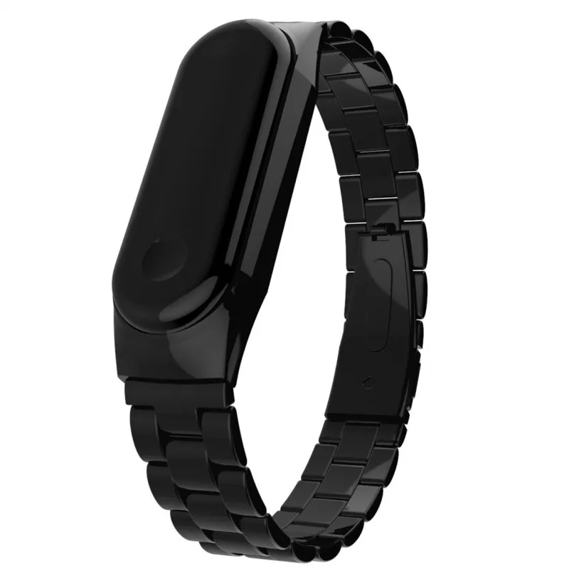 Браслет из нержавеющей стали для Xiaomi Band 3 ремешок цвета розового золота сменный