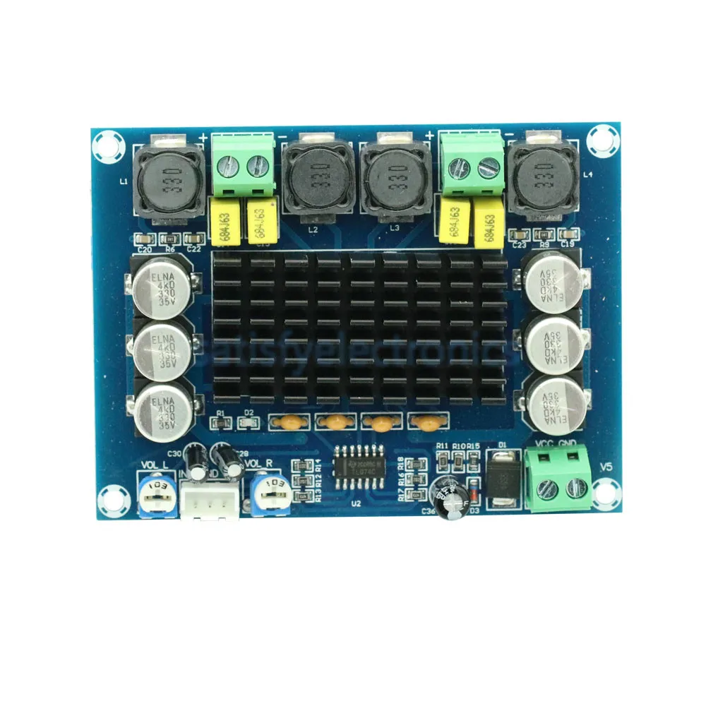 

120W*2 TPA3116D2 Dual-channel Stereo Audio Amplifier Board Digital Power Amplificador Modul 12V-24V TPA3116 Class D HIFI DIY