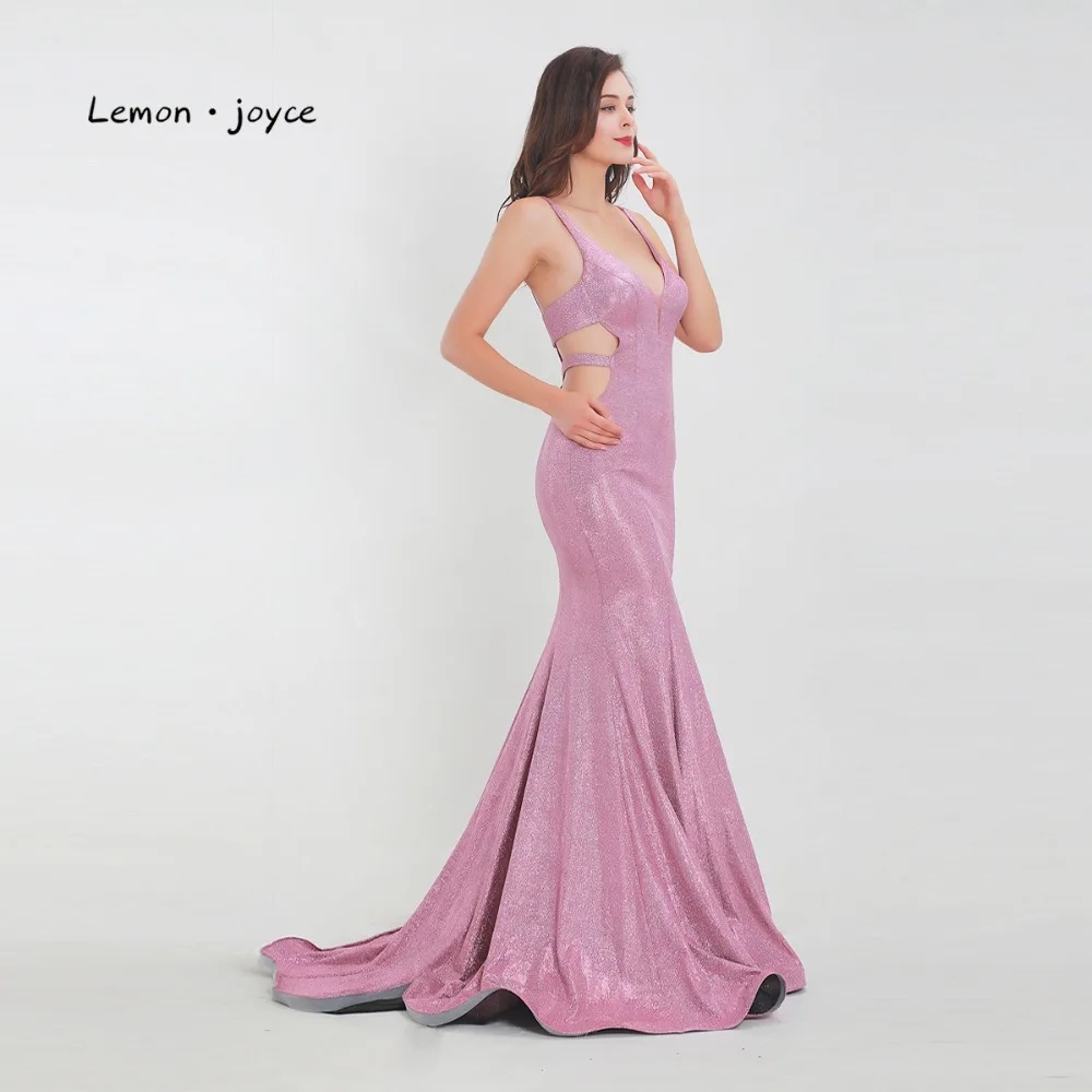 Женское вечернее платье Lemon joyce светло-Фиолетовое простое длинное без рукавов с