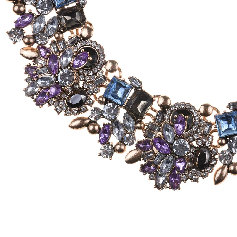 Женское колье в этническом стиле Большой Ошейник с кристаллами|fashion choker|brand