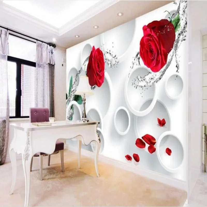 Широкомасштабная роспись wellyu очаровательные Соблазнительные розы 3D обои на
