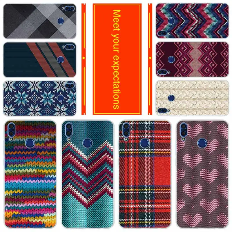 

Soft silicone case for Huawei Honor 30 20 Pro 10 9 9X Lite 10i 9a 8a 7a 30s knitting