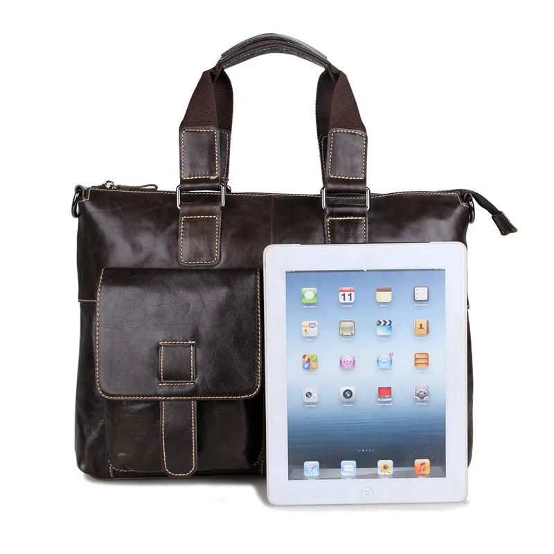 Lachiour Genuine Leather laptop bag Handbags Men Cowhide Crossbody Bag Men's Travel Shoulder Male Briefcases |