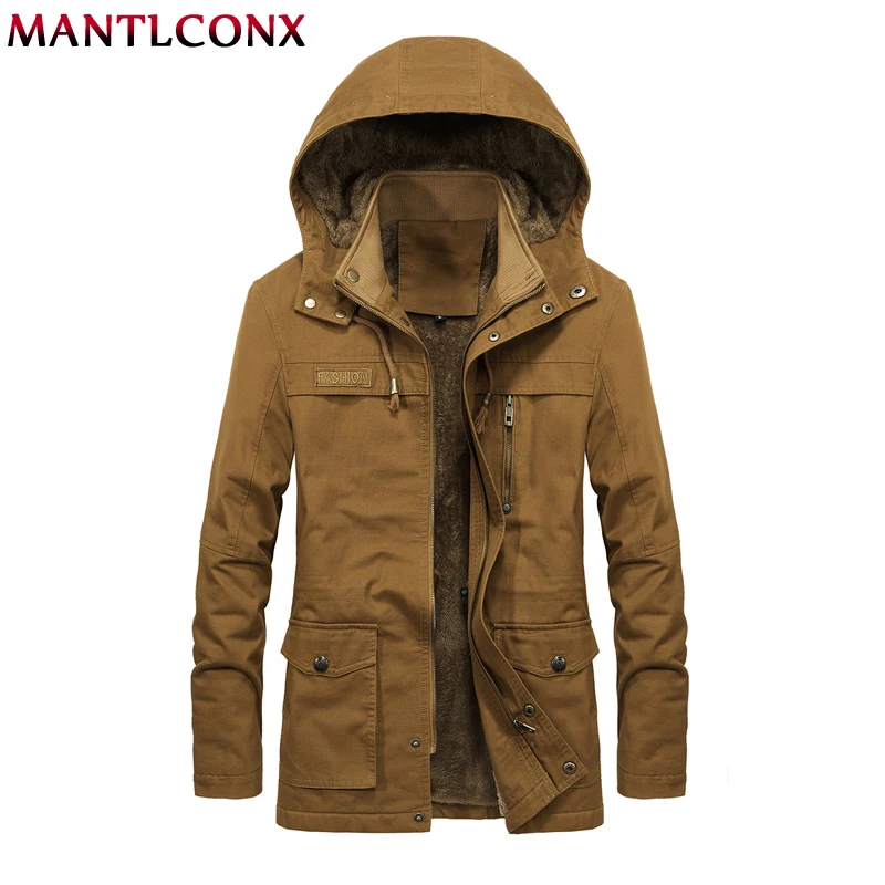 MANTLCONX, новинка, повседневная мужская куртка, зимняя, толстая, теплая, флисовая, на молнии, мужская куртка с капюшоном, мужские толстовки, пальто, мужские, длинные пальто