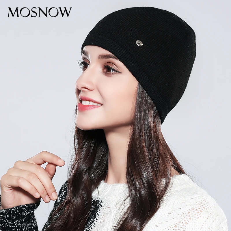 Вязаные шапки Женские однотонные модные высококачественные шапочки Skullies осенне-зимние вязаные черные шапки женские шапочки# MZ746