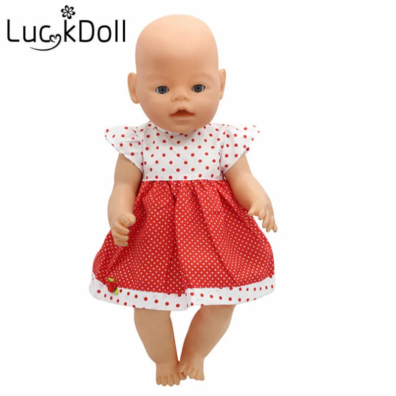 LUCKDOLL 5 стилей ТРАПЕЦИЕВИДНОЕ ПЛАТЬЕ размер 18 дюймов американский 43 см Детская