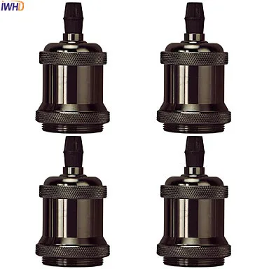 IWHD DIY Retro старинный держатель лампы Portalamparas E27 Socket Loft В индустриальном стиле Цоколь