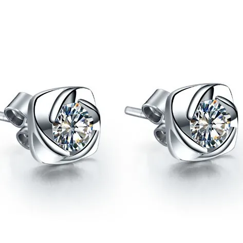 Test Positive 0. 3CT/шт. Висячие Стильные Серьги C &amp сертифицированные настоящие Твердые