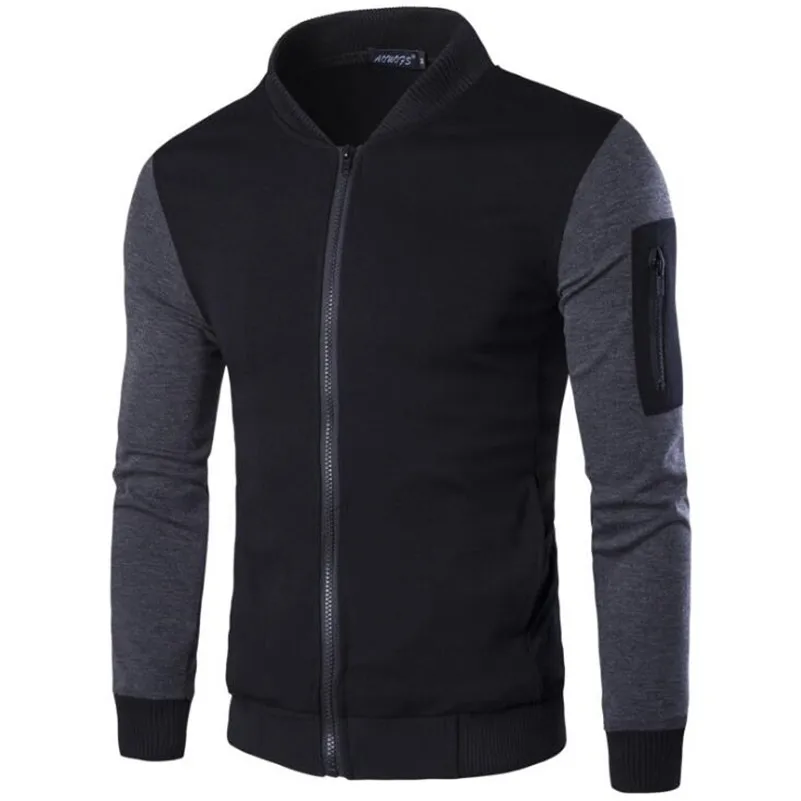 2017 новый дизайн мужские свитшоты повседневная приталенная куртка-бомбер размер