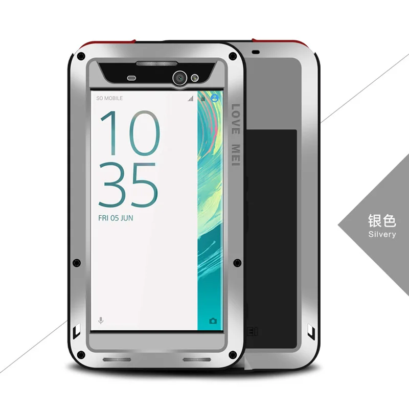Алюминиевый металлический чехол для SONY XA Ultra ударопрочный защитный с полным
