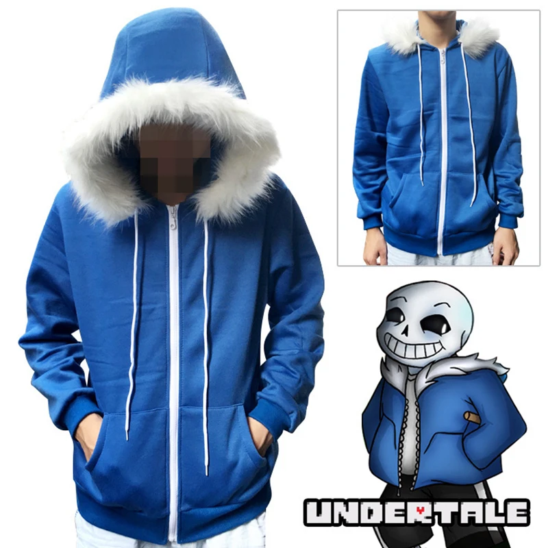 Костюм для косплея по мотивам игры Undertale взрослых Мужская толстовка на молнии с