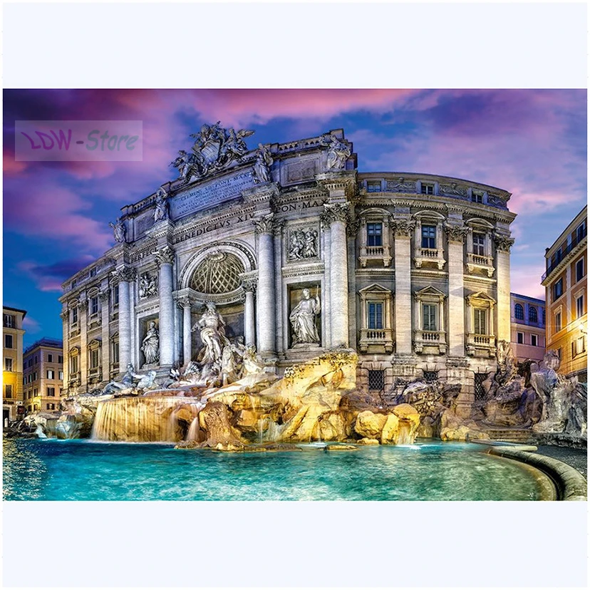 Римский фонтан Треви полный алмазная живопись 5D вышивка крестиком дамантовая