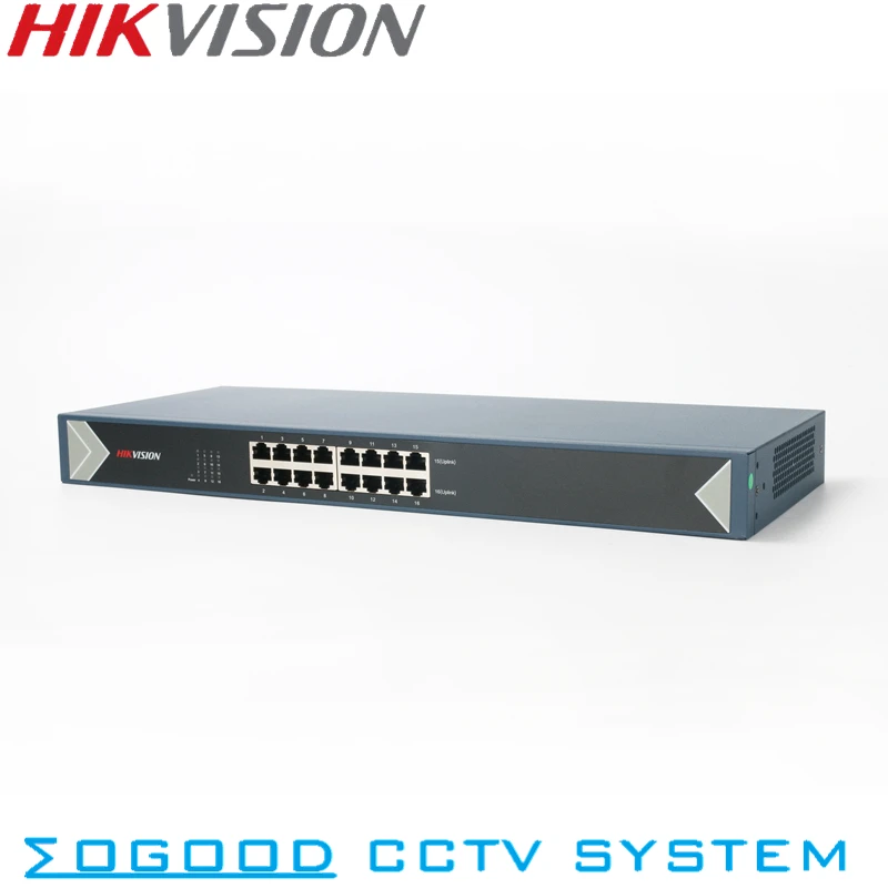 Оригинальный рандомный неуправляемый переключатель Hikvision с 16 портами 100/1000 Мбит/с