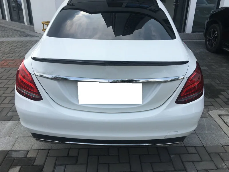 Для Mercedes Benz W205 C-class задняя надрезаемая подкладка, ABS Материал грунтовка цвет автомобиля хвост декоративное крыло