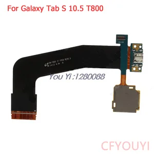 USB-разъем для Samsung Galaxy Tab S 10,5 T800, гибкий кабель для зарядки с кардридером SD-карт