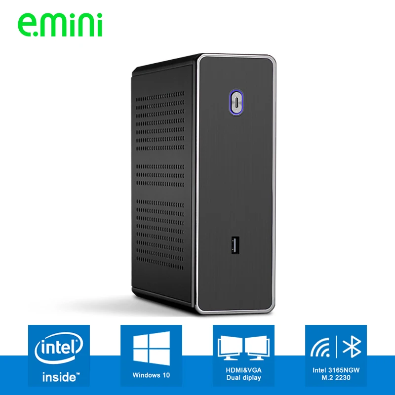 Realan Intel Core i5 6200U i7 6500U Celeron 3865 мини ПК Windows 10 Barebone компьютер DDR3L бесплатная