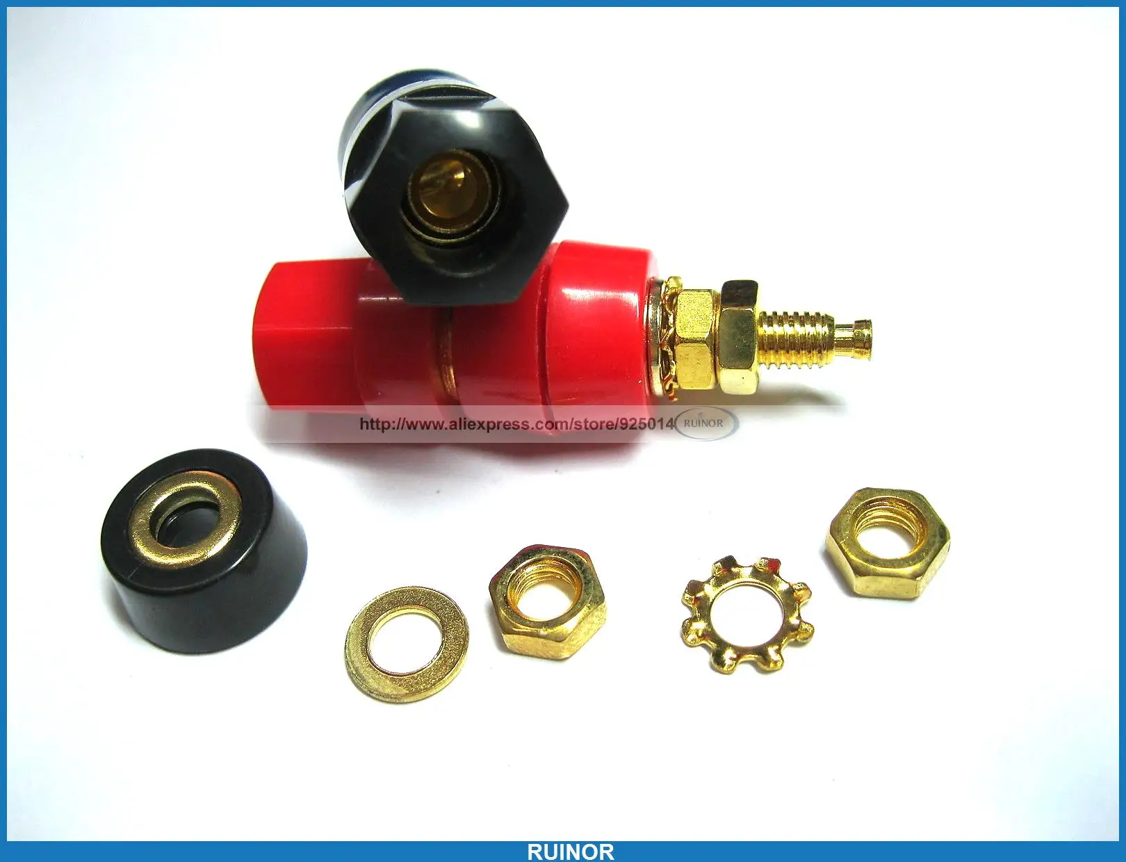 40 шт./лот позолоченная переплетная клемма типа банан Jack Длина наконечника 50 мм 2