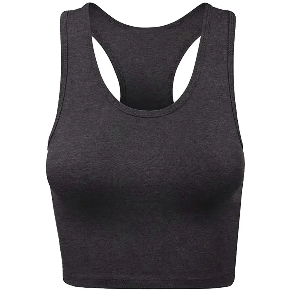 Crop Top Women Athletic Running Sports Bra Streetwear Gym Fitness Seamless Padded Vest Tank Tops 2019 New LD | Женская одежда