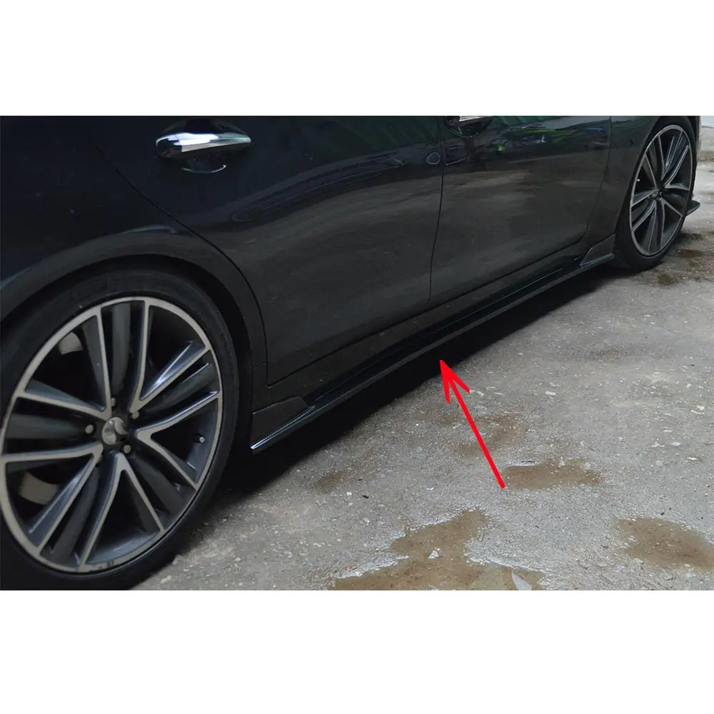 Боковые юбки из углеродного волокна боковые губы комплект отделки для Infiniti Q50 Q50S