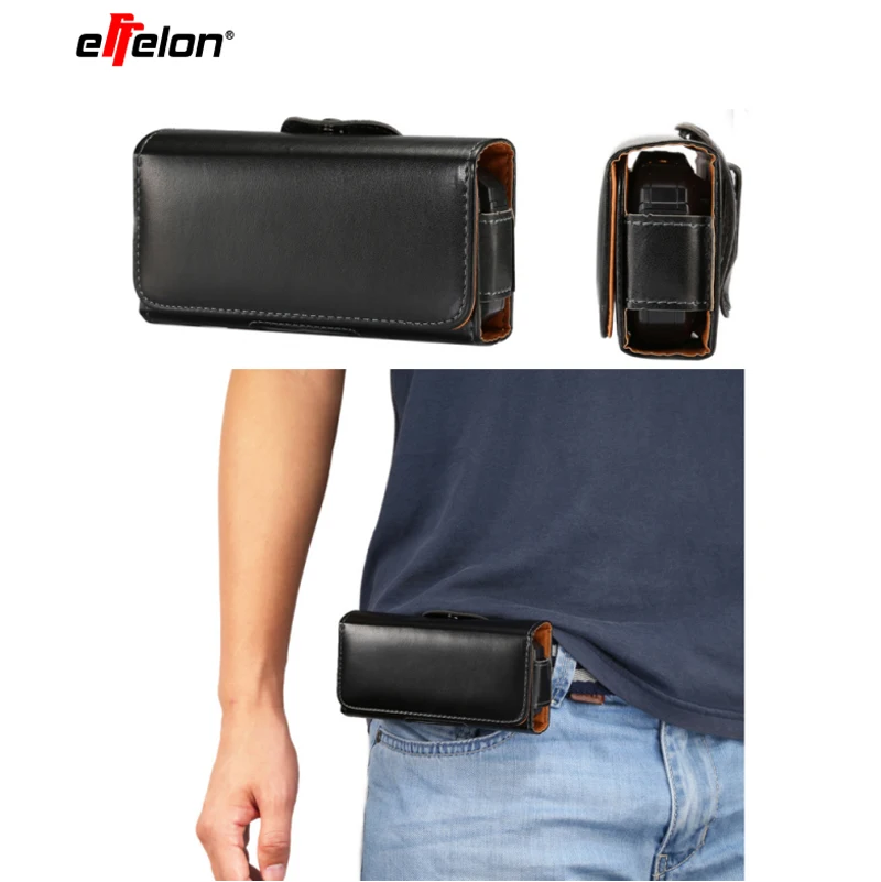 effelon 2 Szie Belt Pouch Mobile Phone Case for Old People Waist Bag for ZTE L660 for Neken EN3 for Jinli W909