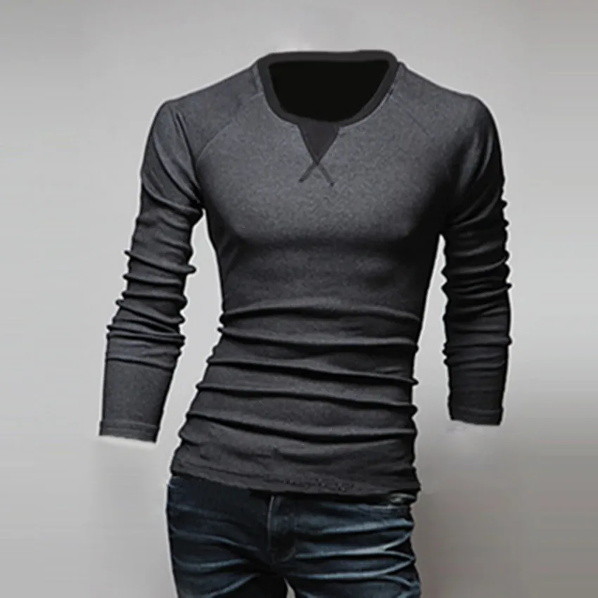 2015 осень марка одежды Vetement Homme сплошной цвет пуловеры высокое качество Camisa