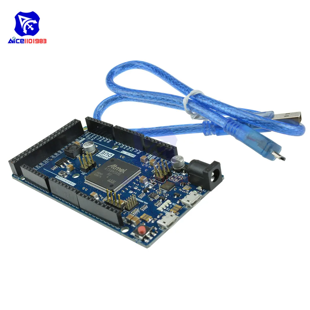 Плата управления Due R3 SAM3X8E 32 битная ARM плата модуль с кабелем Micro USB для Arduino DC 3 5 В|usb