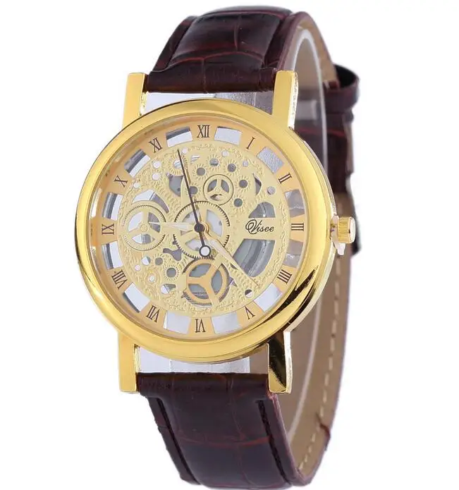 Luxury Brand hollow Leather Quartz Watch Men Women Fashion Bracelet Wrist Wristwatches Clock Relogio Masculino Feminino | Наручные часы