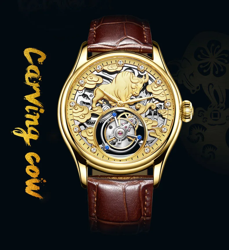 Kopeck Tourbillon, мужские часы, бренд, часы, роскошные часы, скелет, механический Сапфир, мужские часы s Relogio Masculino