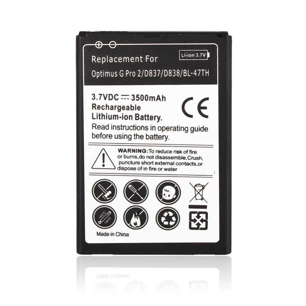 Сменная Коммерческая батарея высокой емкости 3 7 в 3500 мАч для LG Optimus G Pro 2 D837 D838 BL 47TH