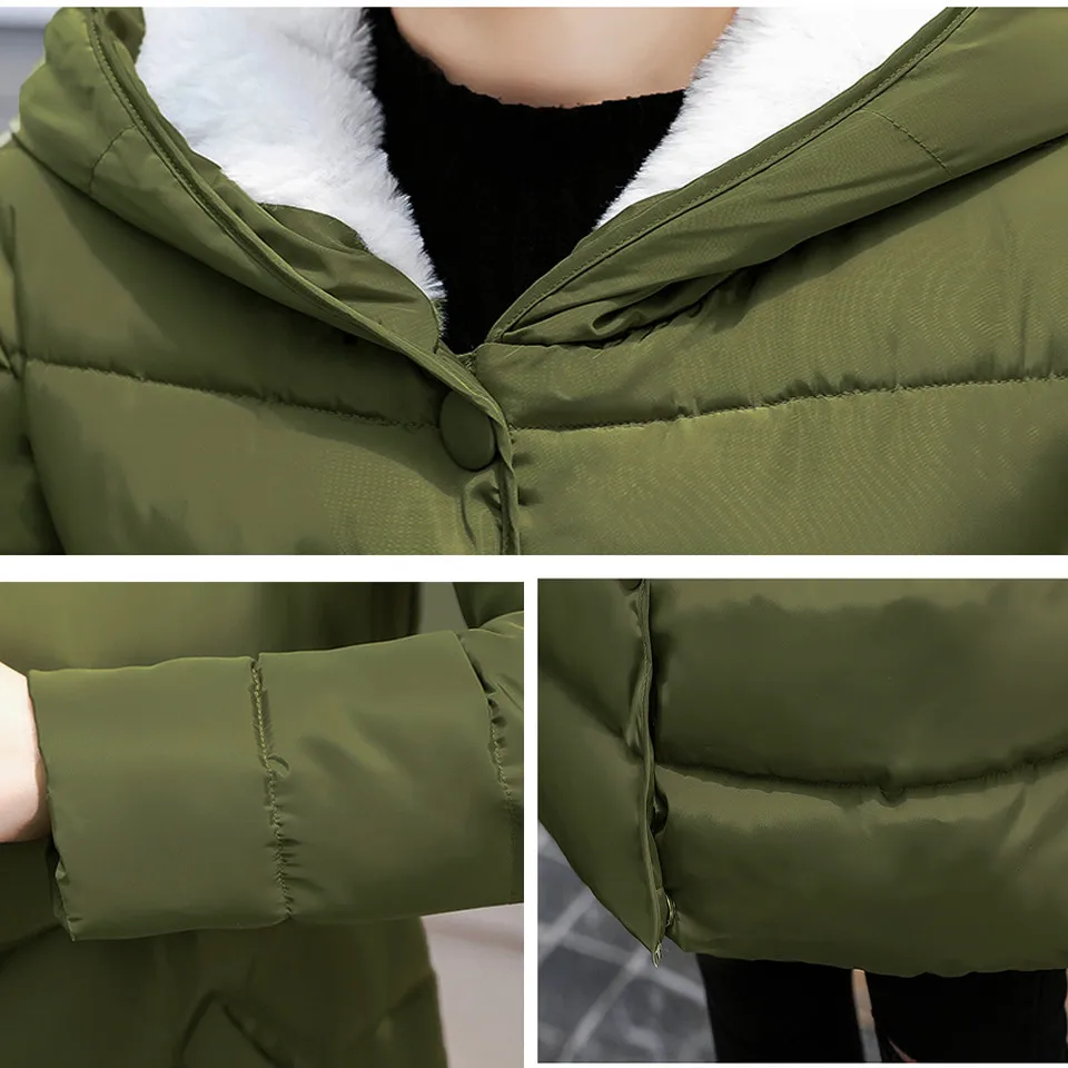 Осенне зимняя женская куртка 2020 НОВАЯ шапка из овечьей шерсти хлопковая парка