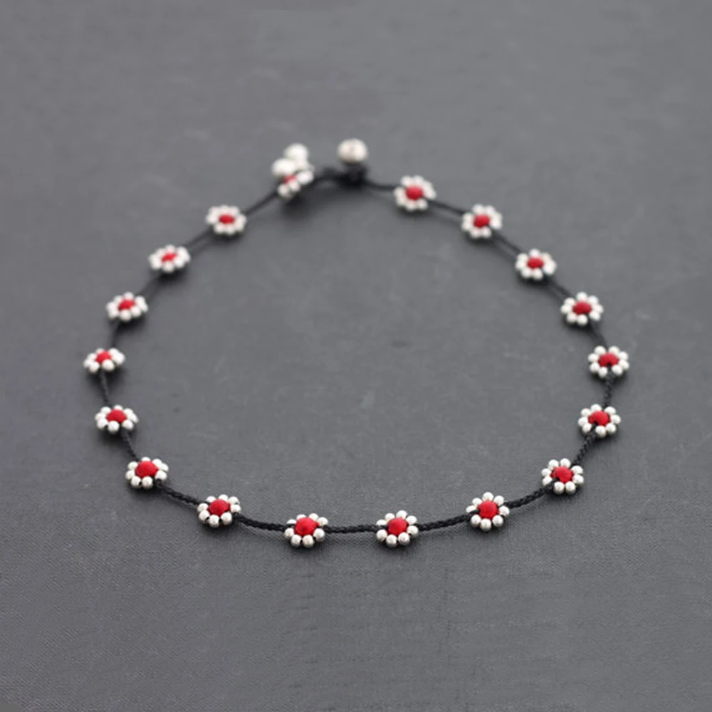 2018 Silver plated copper bead woven Women Necklace Statement Necklaces &amp Pendants red stone Beads For Jewelry | Украшения и