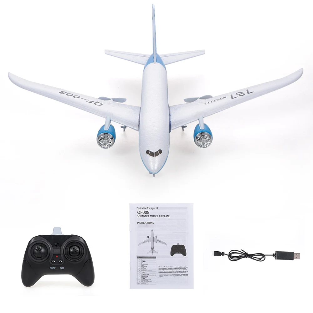QF008-Boeing 787 550 мм размах крыльев 2 4 ГГц 3CH EPP RC самолет с фиксированным крылом RTF весы