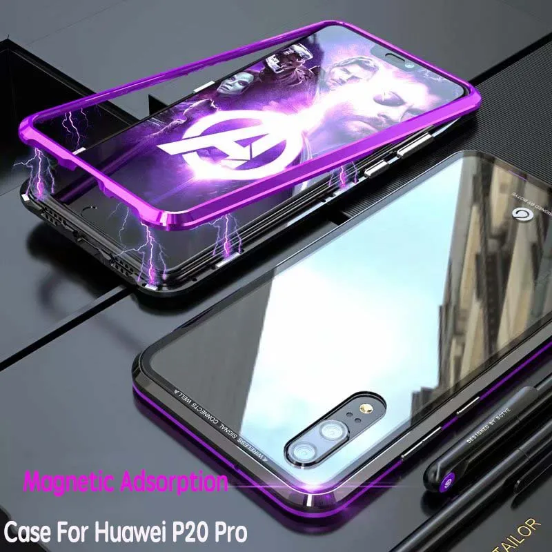 Магнитный адсорбционный Алюминиевый металлический бампер с ЧПУ для Huawei P20 Pro Samsung
