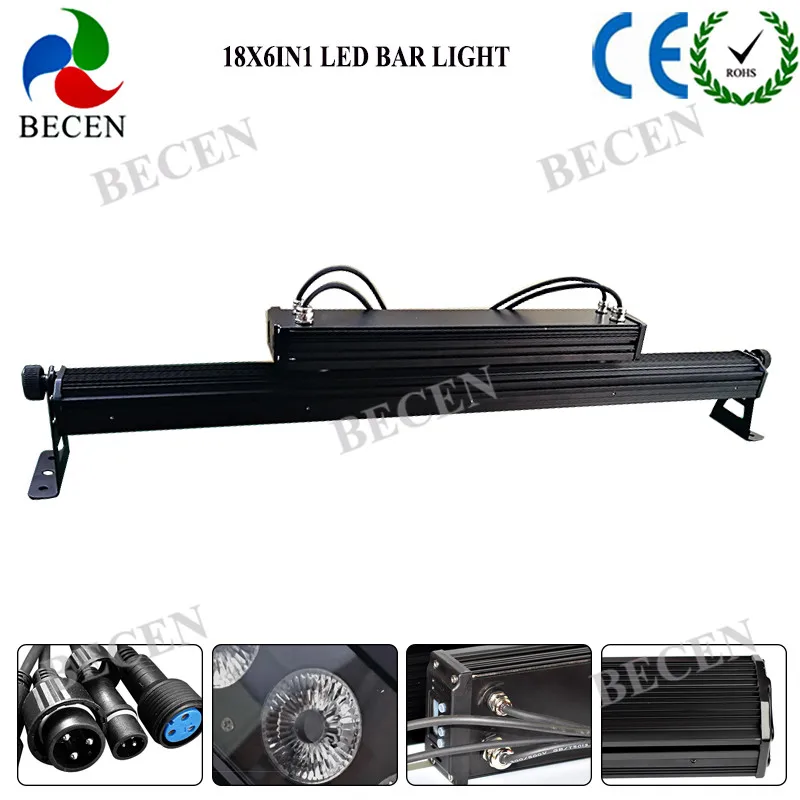 BECEN 1-10 шт. IP65 18x18 Вт 6 в 1 Пиксельная панель светодиодное настенное освещение
