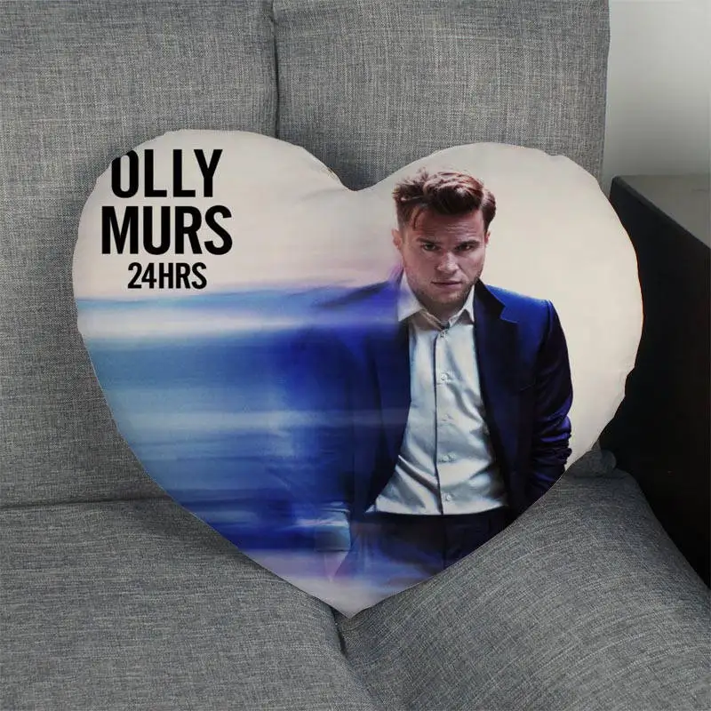 Изготовленный На Заказ Olly Murs сердце Форма Наволочка на молнии наволочка