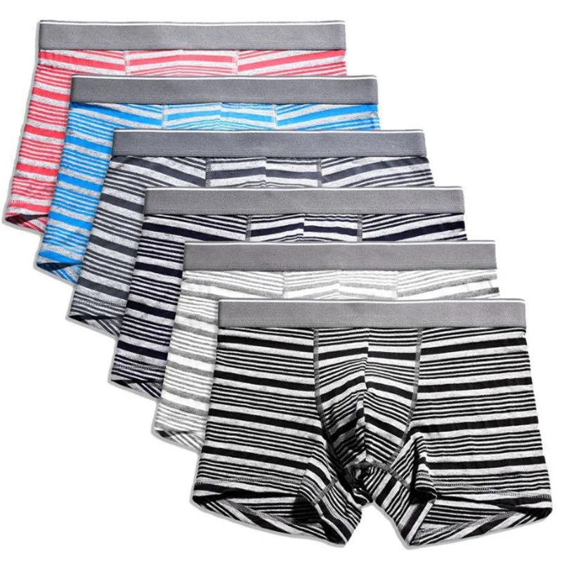 6pcs New Soft and Breathable Quality Panty Mens Mid-Waist Underpants In Plus Size S-4XL