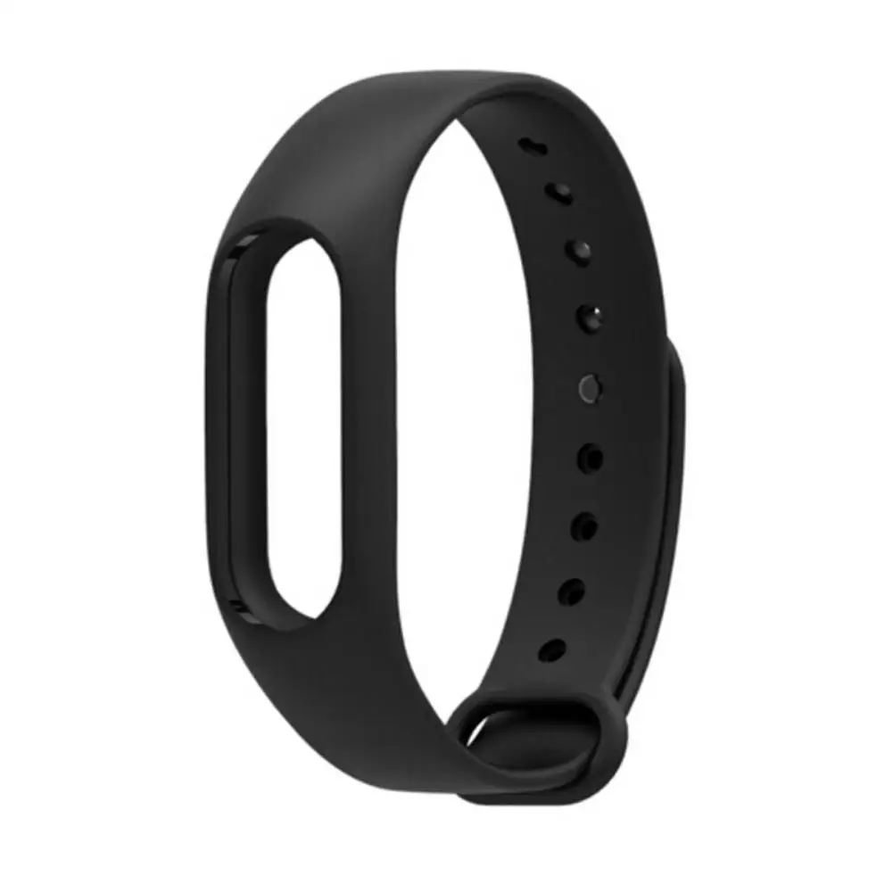 Черный ремешок на запястье для Xiaomi Mi Band 2 силиконовый Сменные аксессуары Прямая