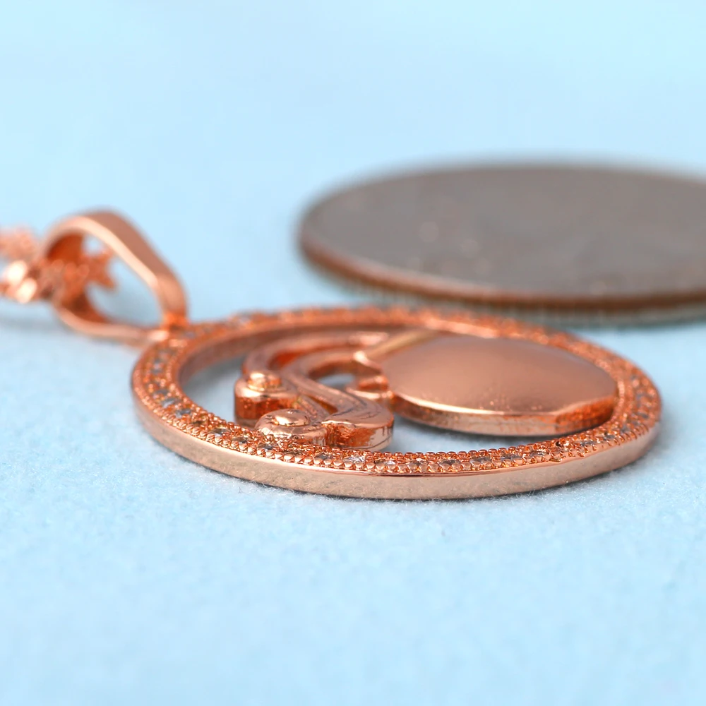 Ayowei12 Созвездие круглый Водолей дизайн сверкающие желтого золота тон Jewelry цепочки