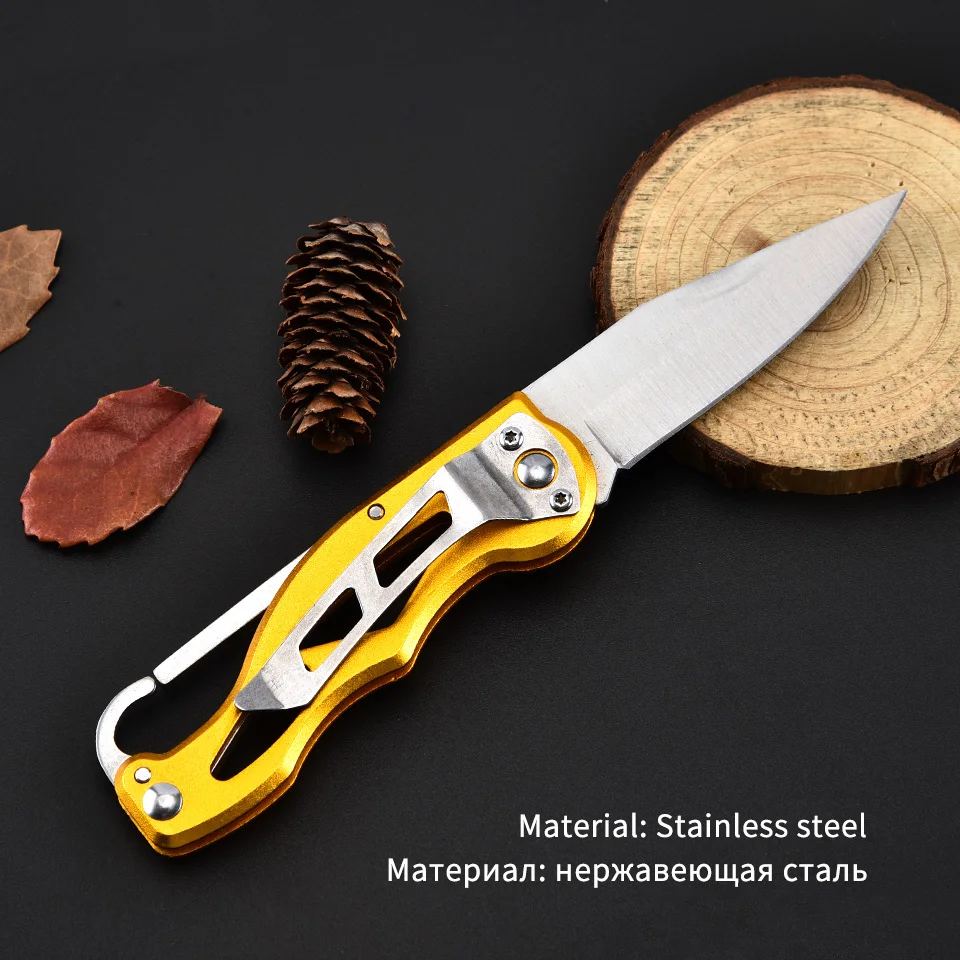 Складной нож брелок ножи из нержавеющей стали Открытый Тактический нож выживания красочный Карманный Faca Couteau Pliant Tactique