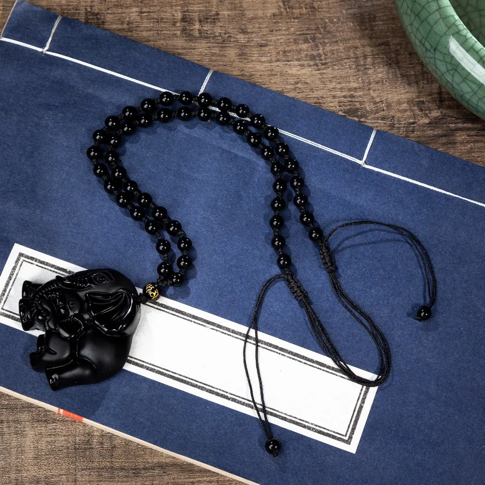 Ожерелье с подвеской в виде слона для мамы и ребенка ручная работа Украшенные