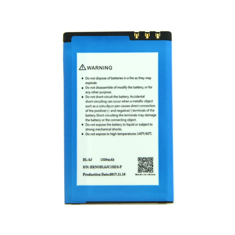 HKFASTEL Новый BL 5J литий ионный аккумулятор для мобильного телефона Батарея Nokia 5800