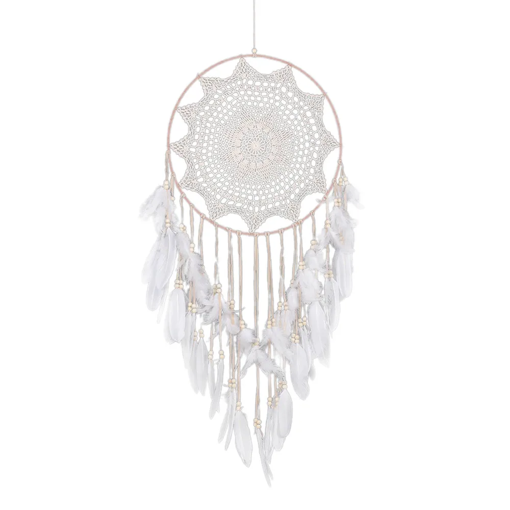 

Dream Catcher 2019 Handmade Lace Dream Catcher Feather Bead Hanging Decoration Ornament Gift