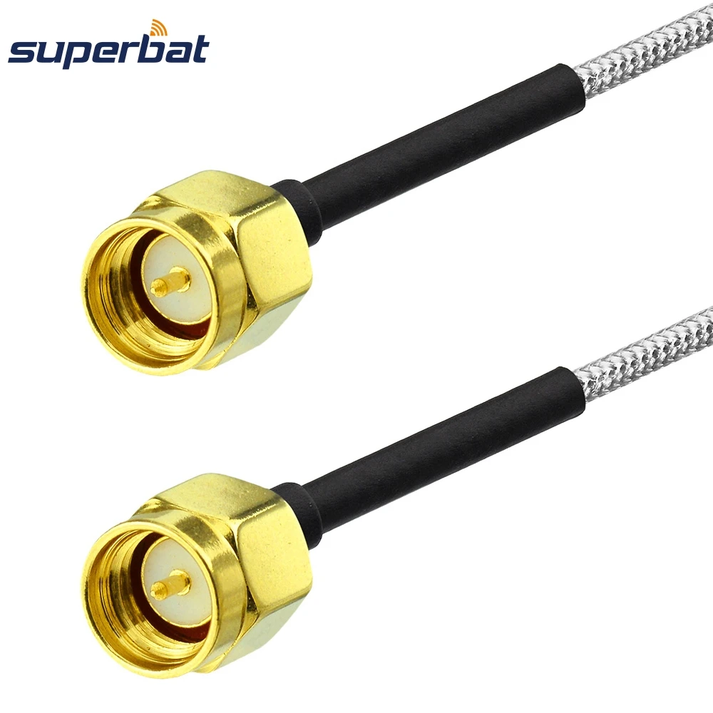 Superbat SMA Plug to Male Cable Semi-Flexible-.141" RG402 30cm for GSM CDMA 3G 4G GPS WIFI DAB Ham Radio TV Antenna