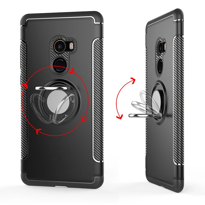 Роскошный чехол OUDINI для xiaomi Mix 2 модный жесткий пластиковый с кольцом на палец