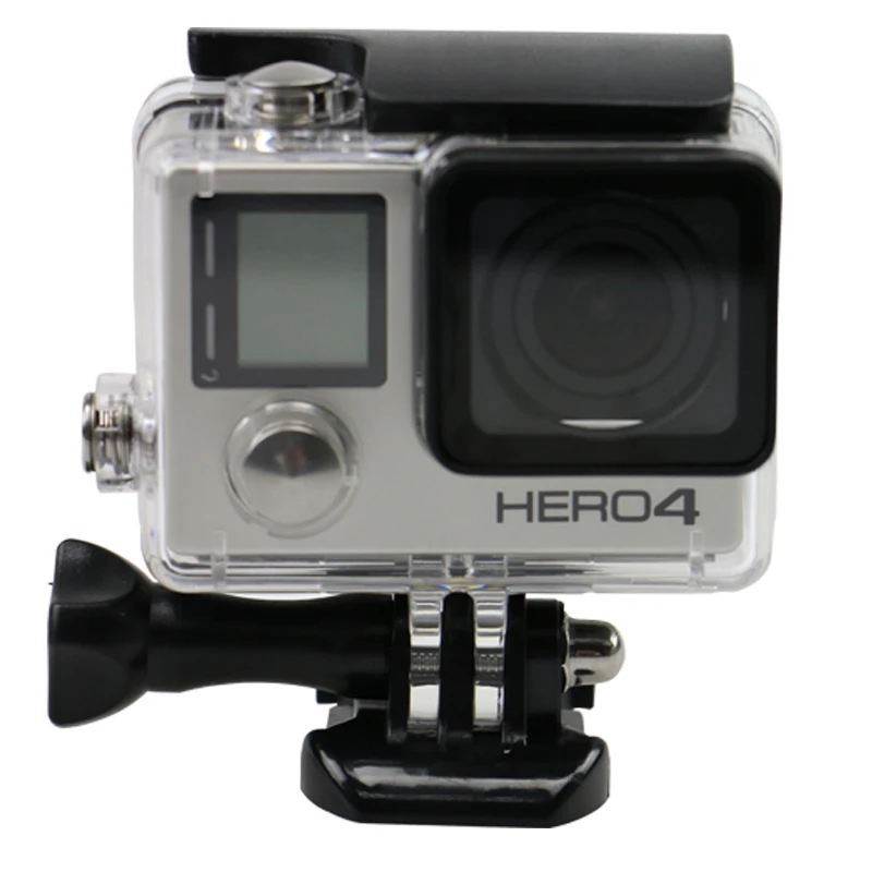Go Pro Hero 4 Underwater Waterproof Housing Case Replacement + hero4 camera cover caps for GoPro and 3+ plus | Электроника