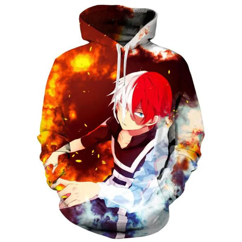 Аниме Мой герой Academy Todoroki Shoto костюм для косплея, толстовка с капюшоном Косплей Мужской и Женский Повседневный спортивный свитер бренд