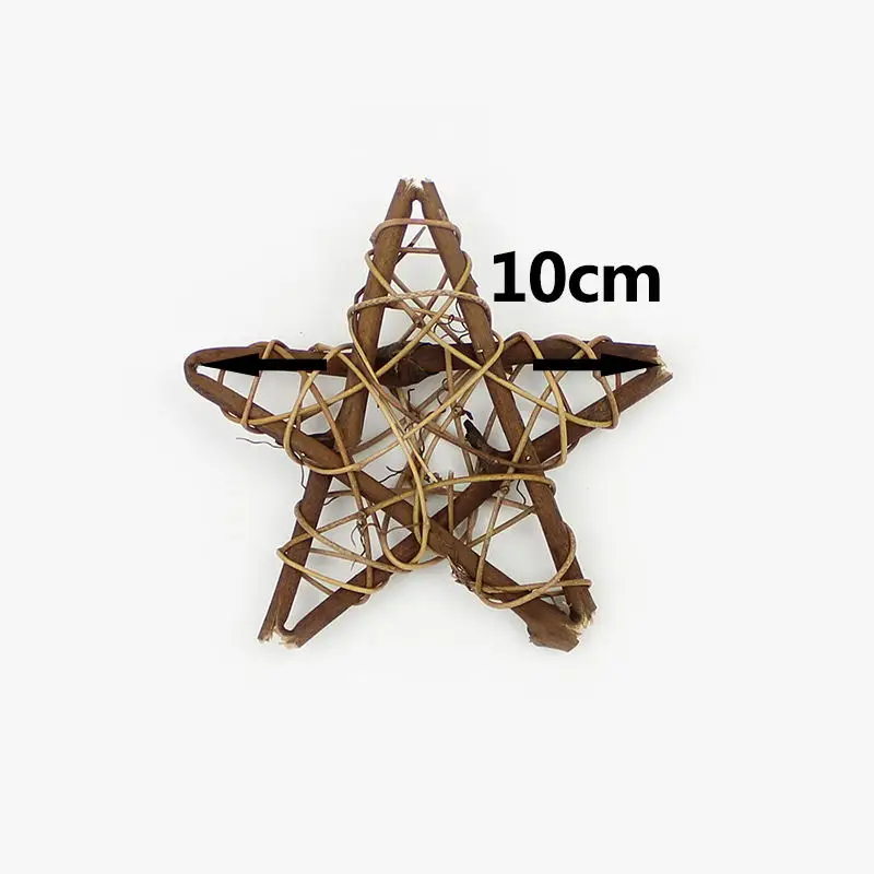 10cm 10 см/20 см сушеный Ротанг звезда рамка Искусственные цветы венки Рождественские украшения для дома DIY ручной работы двери подвесной Декор - Цвет: 10cm